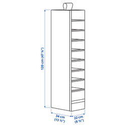 IKEA SKUBB  (ИКЕА СКУББ)  -  Стеллаж с 9 отделениями - белый 22x34x120 см