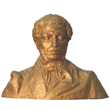 Динес Ю. С. Бюст Пушкина А. С. Гипс. 1999