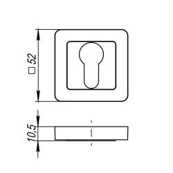 Накладка под цилиндр PUNTO ET QR SN/CP-3 мат.никель/хром /34763/