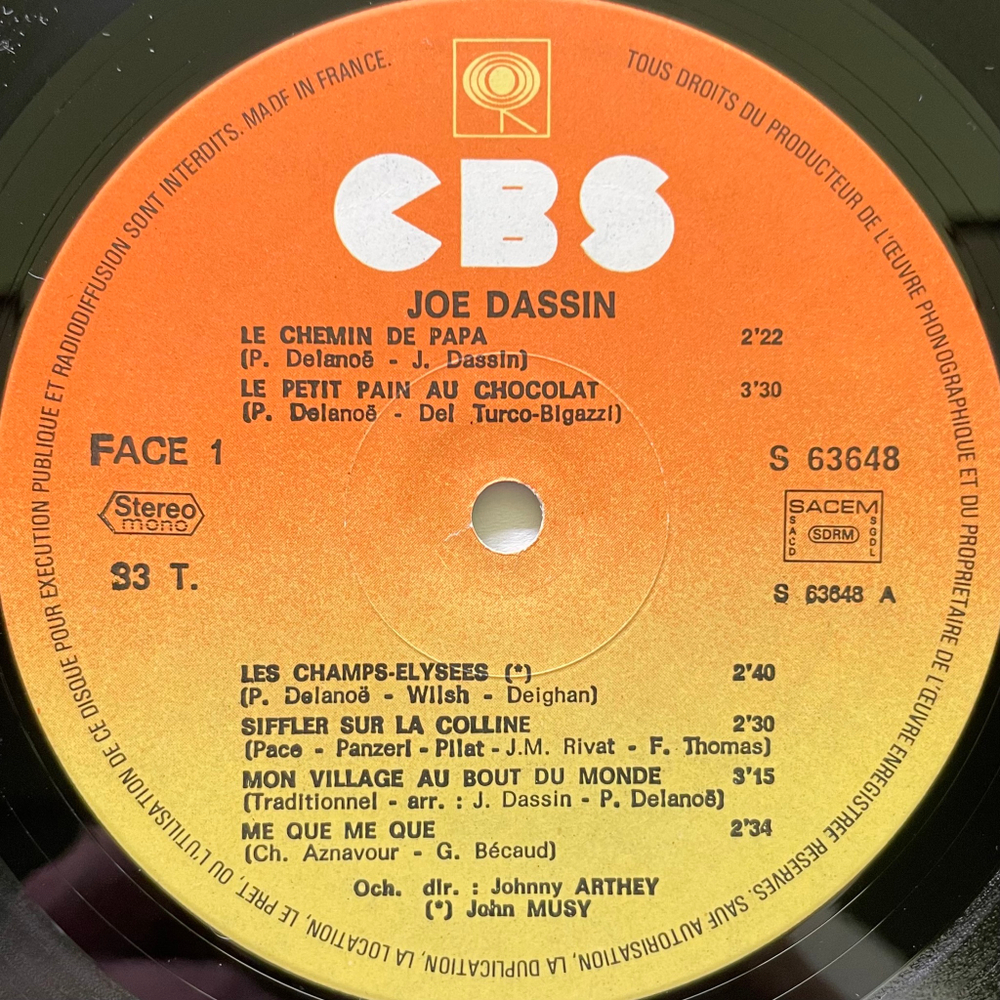 Joe Dassin ‎– Joe Dassin (Франция)