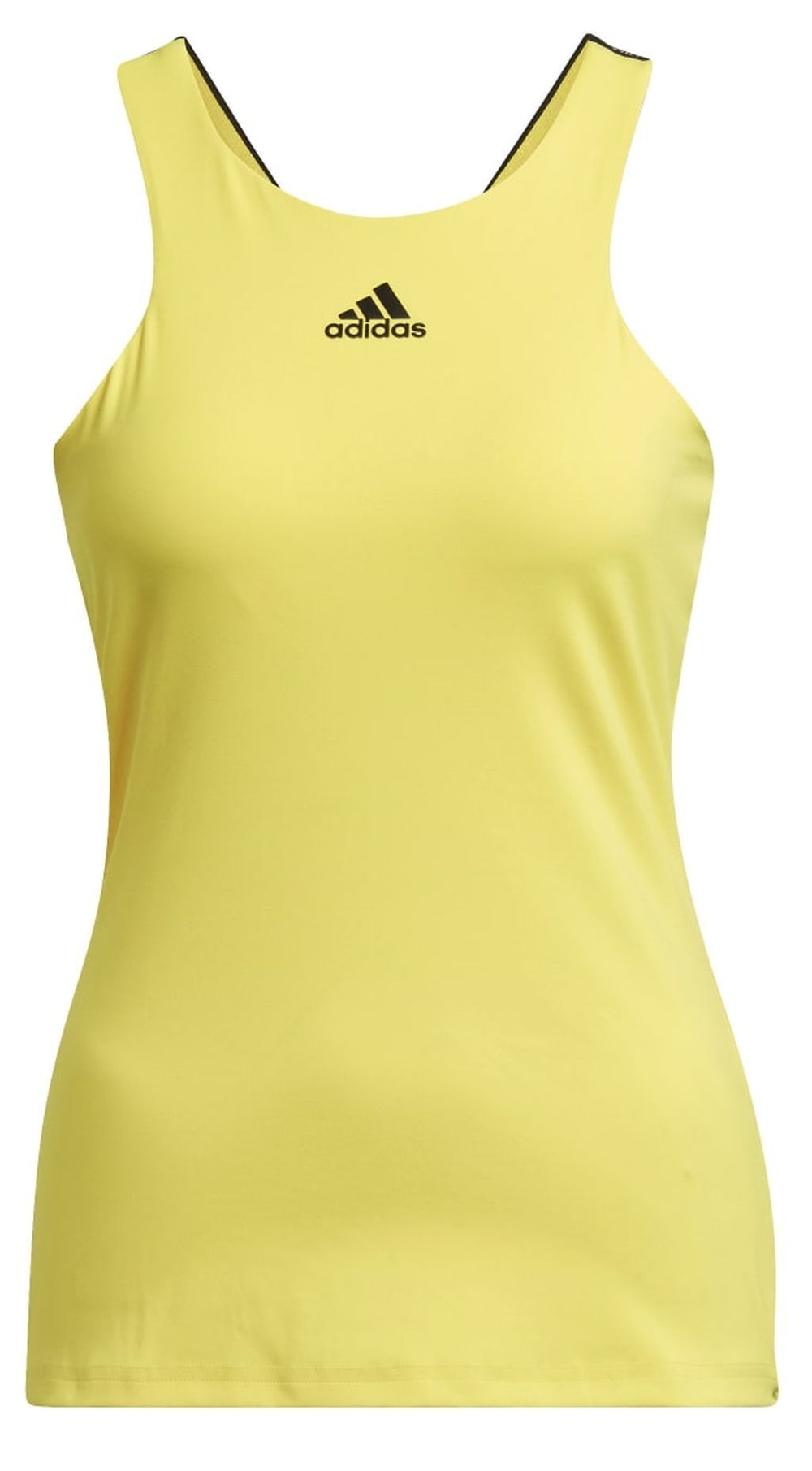 Женский топ теннисный Adidas Y-Tank W - beam yellow/black