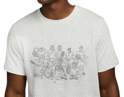 Мужская теннисная футболка Nike Court Dri-Fit Printed T-Shirt - серый