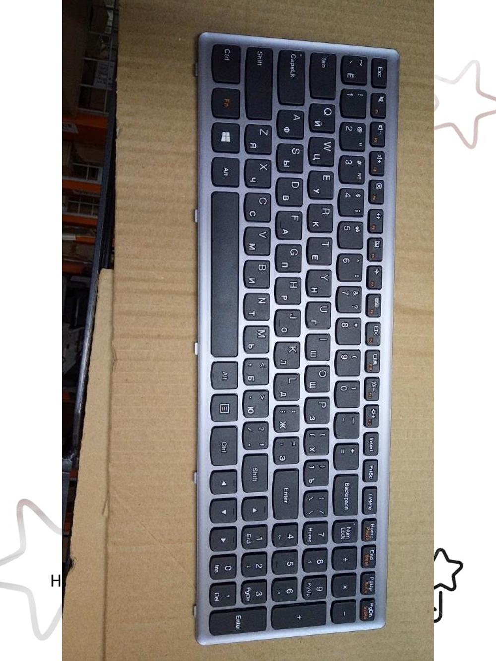 Клавиатура для ноутбука Lenovo Z500/P500 серая (25206529), оригинал