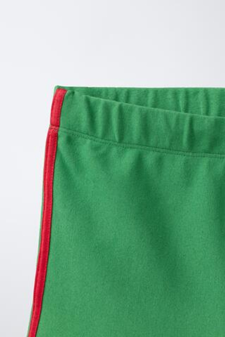 ZARA УКОРОЧЕННЫЕ ВЕЛОСИПЕДКИ PORTUGAL, ЗЕЛЕНЫЙ