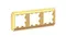 Рамка пластиковая на 3 поста универсальная Systeme Electric AtlasDesign Antique Золото ATN101603