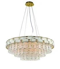 Люстра подвесная NewRgy 5860P/18 PLATING BRASS+CLEAR, 18×40 Вт, прозрачная и латунная