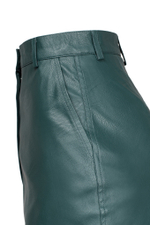 Юбка миди "Leather classic" из экокожи с разрезом