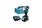 Гайковерт ударный аккумуляторный Makita LXT BL 18В XPT, квадрат 1/2", 330Нм, 4 скорости, подсветка, тормоз двигателя, регулировка оборотов, АКБ 1x3.0Ач, з/у, Makpac. DTW300SF1J