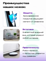 Ножки для мебели, дивана 150 мм металлические хром, 2 шт