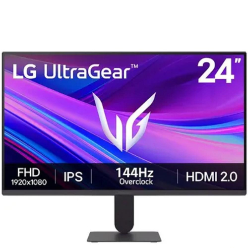 LCD LG 23.8" 24G411A-B {IPS 1920x1080 144Hz 5ms 250cd 1500:1 HDMI2.0 DisplayPort1.4 NVIDIA G-Sync FreeSync HDR10 VESA}