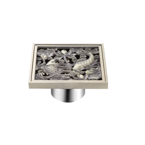 Трап для душа Gappo G81002-4, 100 x 100 мм, бронза