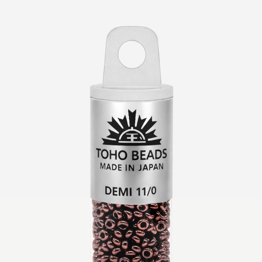 Японский бисер TOHO Demi 11/0 (№222), металлизированный, непрозрачный глянцевый