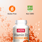 Jarrow Formulas, витамин D3, 125 мкг (5000 МЕ), 100 мягких таблеток