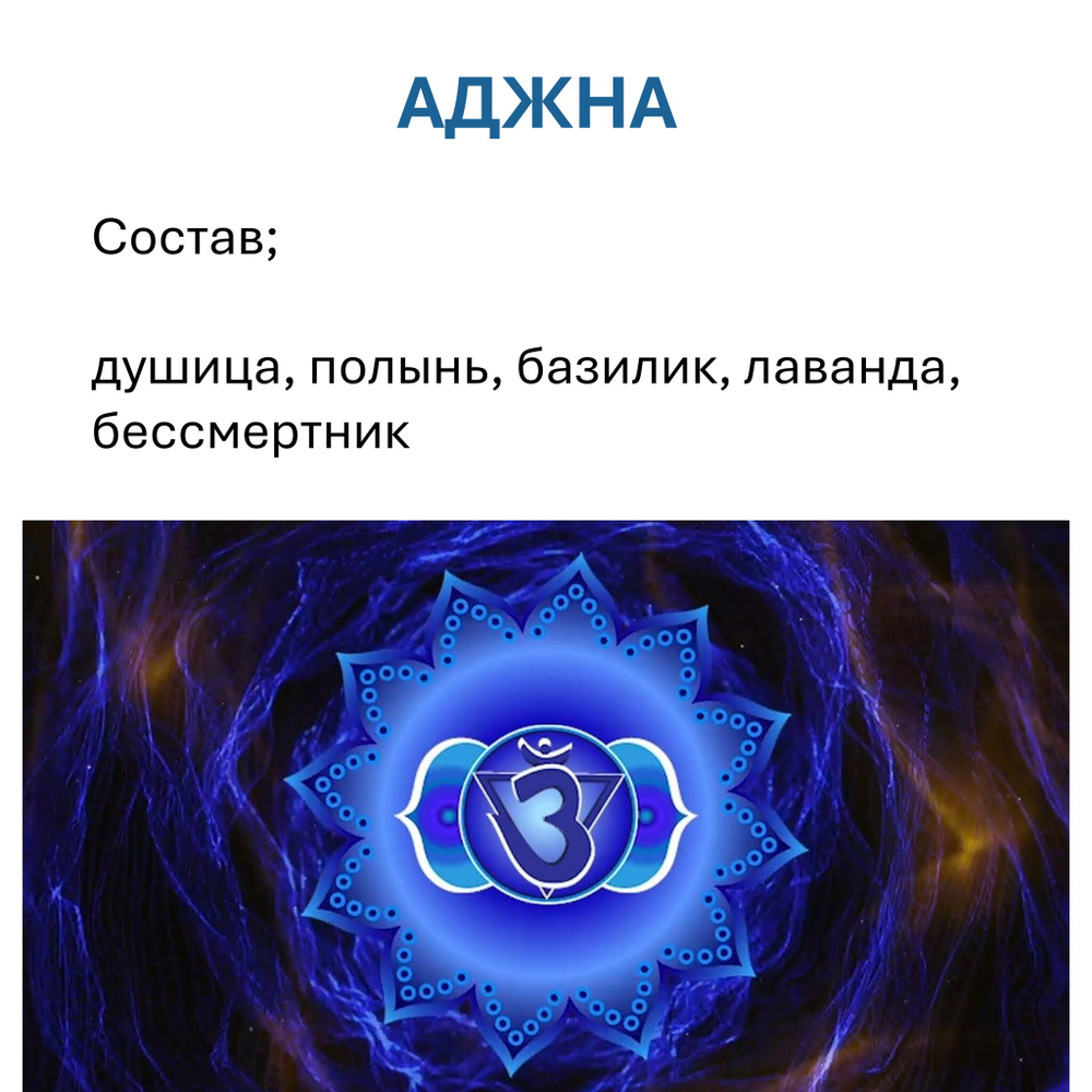 Свеча чакровая синяя / АДЖНА - 18х2 см
