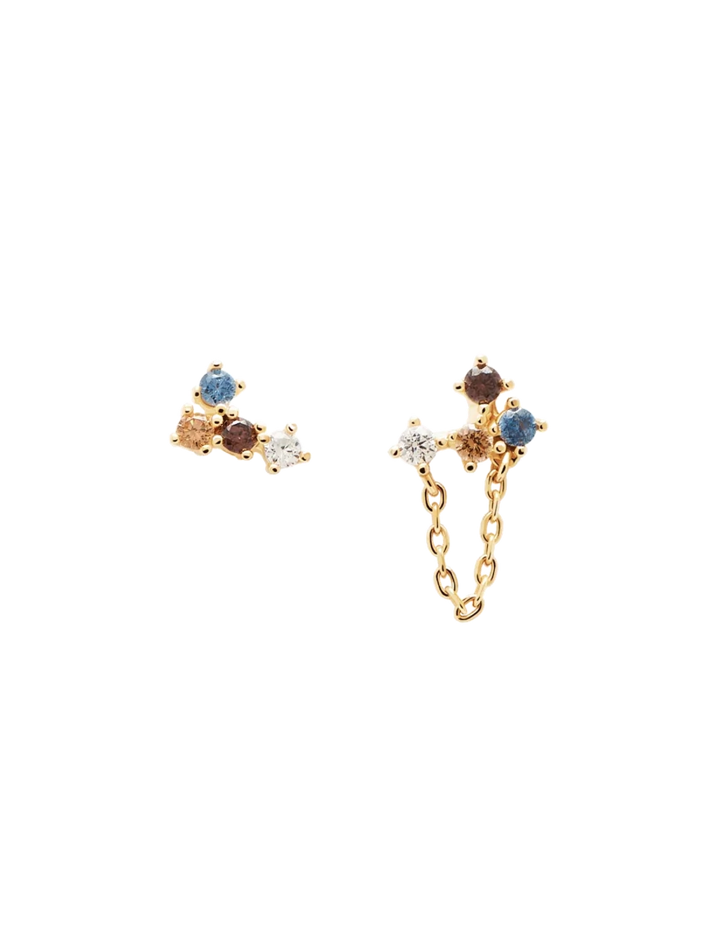Серьги женские PDPaola Fox серебро 925 пробы покрытое золотом 750 пробы AR01-295-U