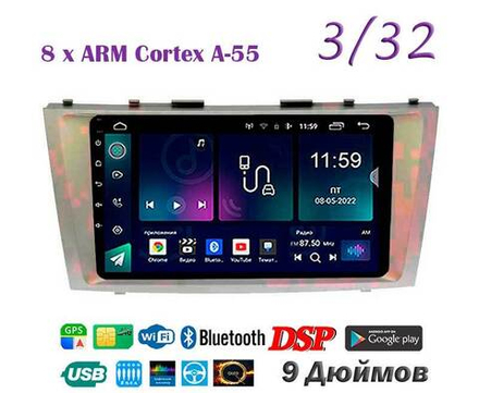 Topway TS18 3+32GB 8 ядер для Toyota Camry 2006-2011