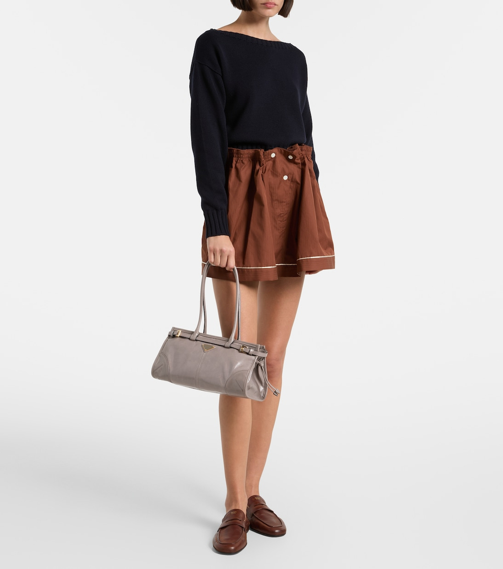 Сумка Prada Bonnie Medium Leather Shoulder Bag "Grey"