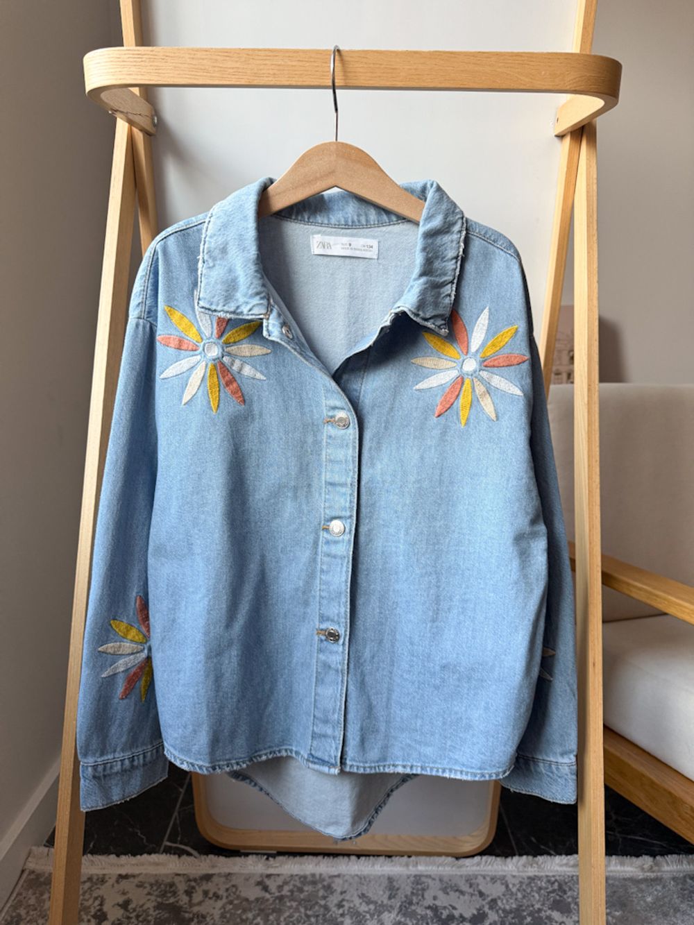 Джинсовая рубашка Zara, 134