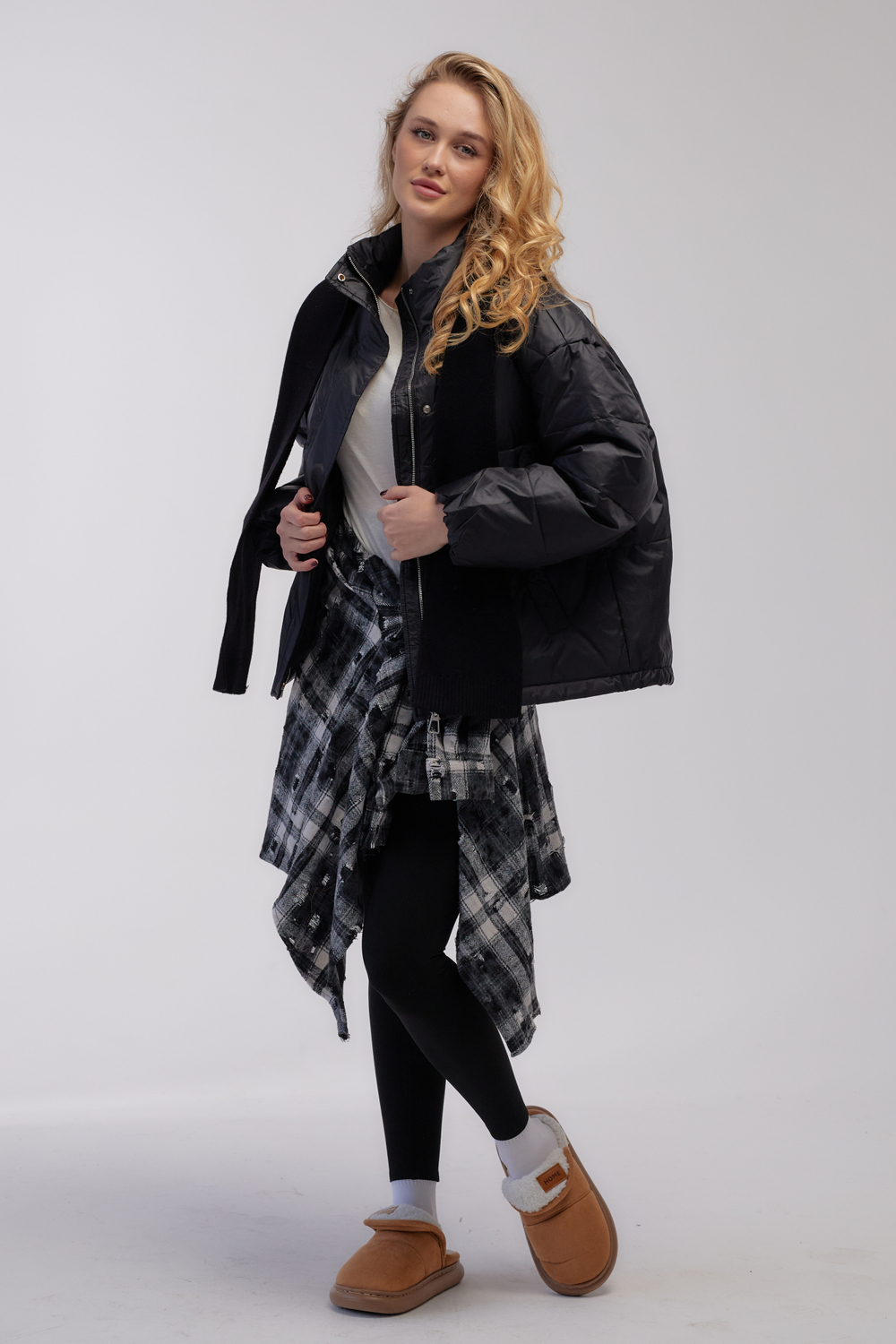 Куртка пух + шарф