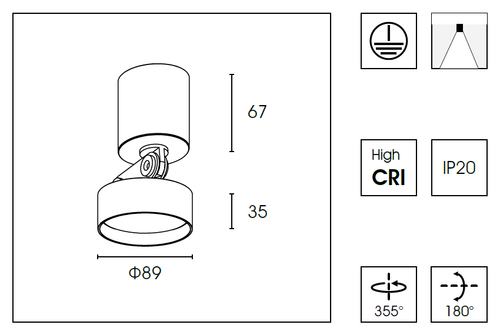 Спот WB8512DR d.8.9