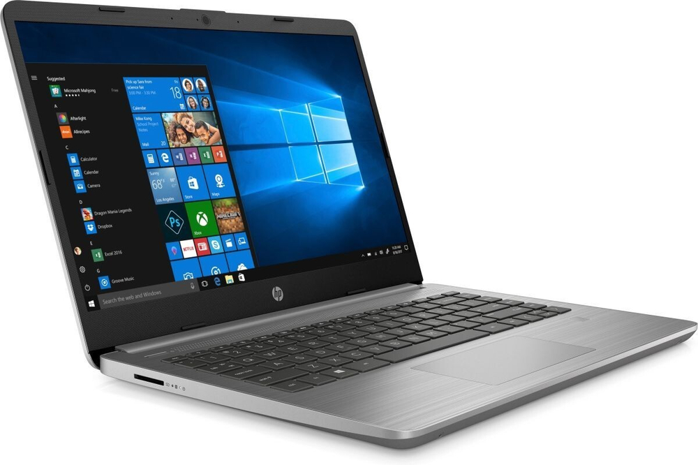 Ноутбук HP 340S G7 Intel Core i7 1065G7, 1.3 GHz,/ 8192 Mb, /14; Full HD 1920x1080, /256 Gb SSD,/ DVD нет,/ Intel Iris Plus,/ Windows 10 Professional,/ серебристый, 1.4 кг, 9HR21EA