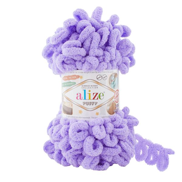 Пряжа Alize (Ализе) Puffy / уп.5 мот. по 100 г, 9 м, 788 лаванда