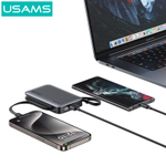 Power Bank внешний аккумулятор повербанк USAMS 10000 мАч 20W с кабелем