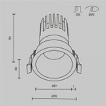 Встраиваемый светильник Maytoni Dip DL118-15W-2.7K-B