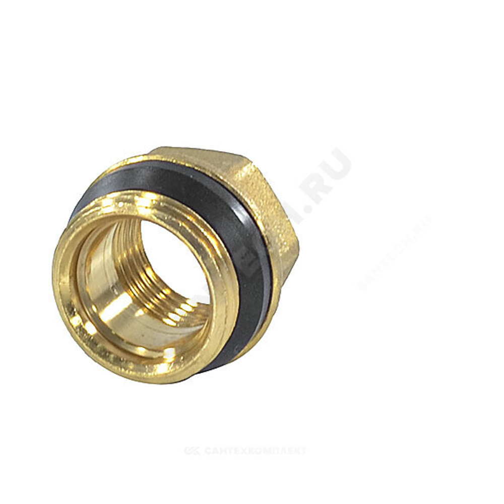 Переход латунь Ду 32х15 (1 1/4"х1/2") с герметичной прокладкой НР/ВР R593D Giacomini R593DY006