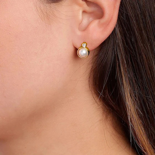 Серьги Dyrberg Kern LONDON SG WHITE PEARL 361065 BW/G