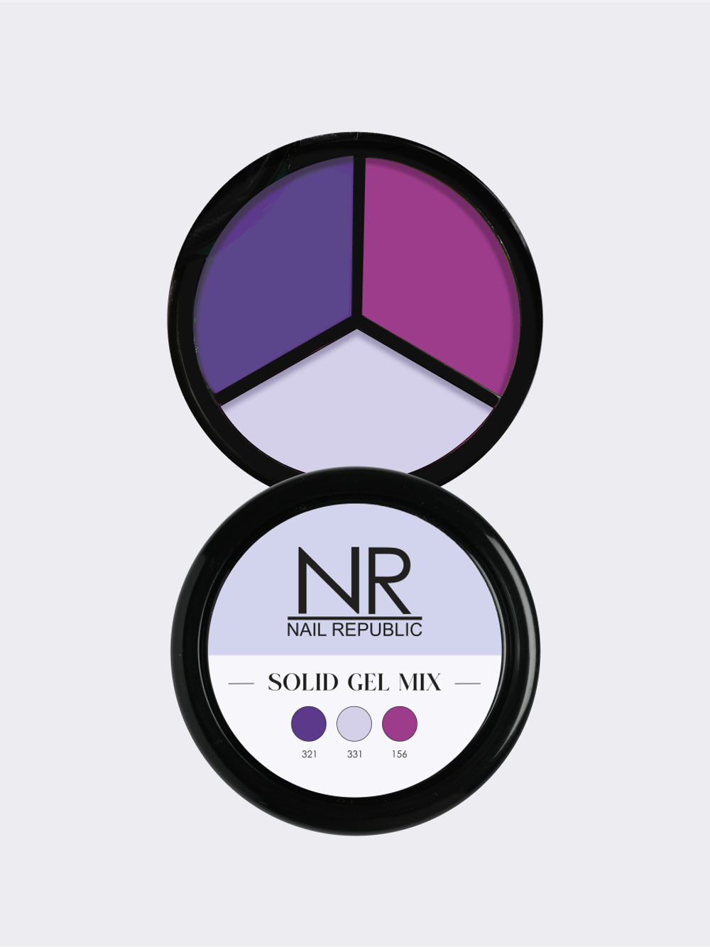 NR Solid Gel Mix Твердые гель-лаки Palette 4 (321, 331, 156), 3х5гр