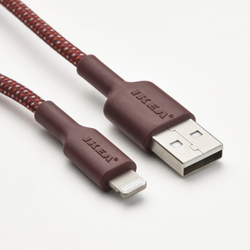 IKEA LILLHULT  (ИКЕА ЛИЛЛХУЛТ)  -  USB-A на lightning - тёмный красно-коричневый 1.5 м