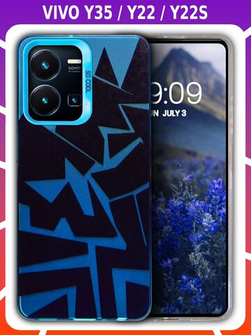 Дизайнерский чехол из пластика для VIVO Y35, VIVO Y22 и VIVO Y22s с усиленной защитой камеры и глянцем