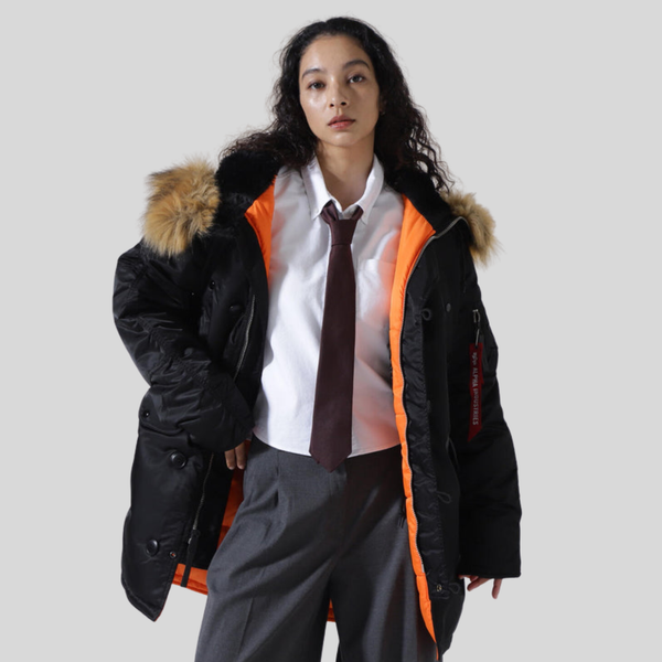 Парка Alpha Industries N-3B W Black (Черная)