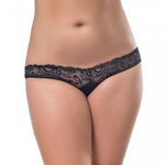 Стринги с доступом Black Bow, 3XL