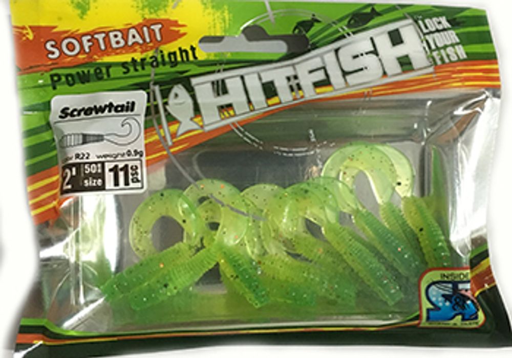 Твистер HITFISH Screwtail 3" цв R40
