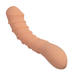 Телесный вибромассажер Appetency Wild Ribbed Vibe - 21,5 см. (Цвет: телесный)