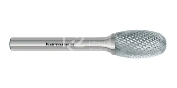 Борфреза твердосплавная Karnasch форма E, 3х6х3х38 мм, насечка HP-4, без покрытия, арт. 11.3042-010