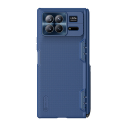 Чехол синего цвета на Xiaomi Mix Fold 3 от Nillkin, серия Super Frosted Shield Fold-Bracket Version, версия с подставкой