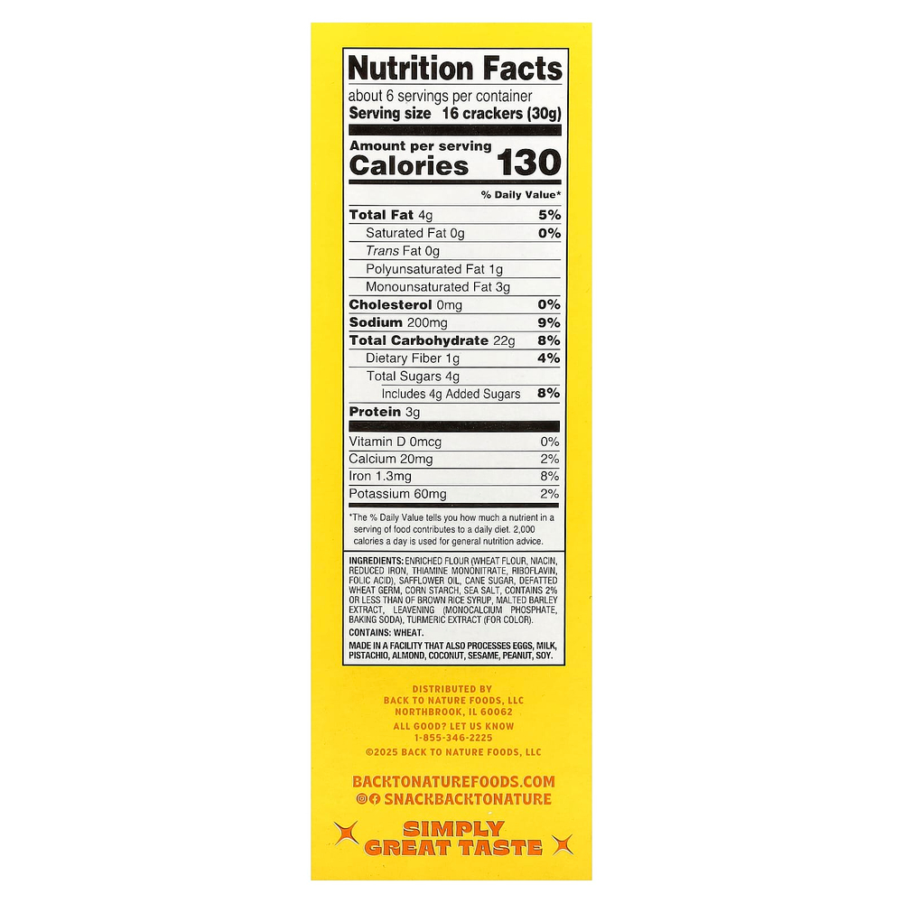 Back to Nature, Crispy Wheat Crackers, 6.5 oz (184 g)