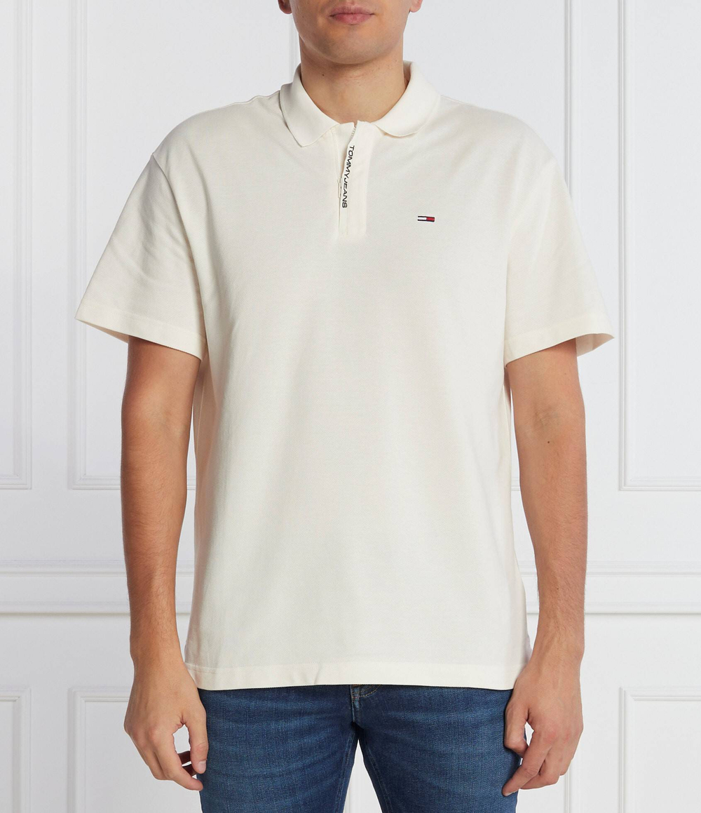 Поло BRANDED PLACKET Tommy Jeans - кремовый (DM0DM17701)
