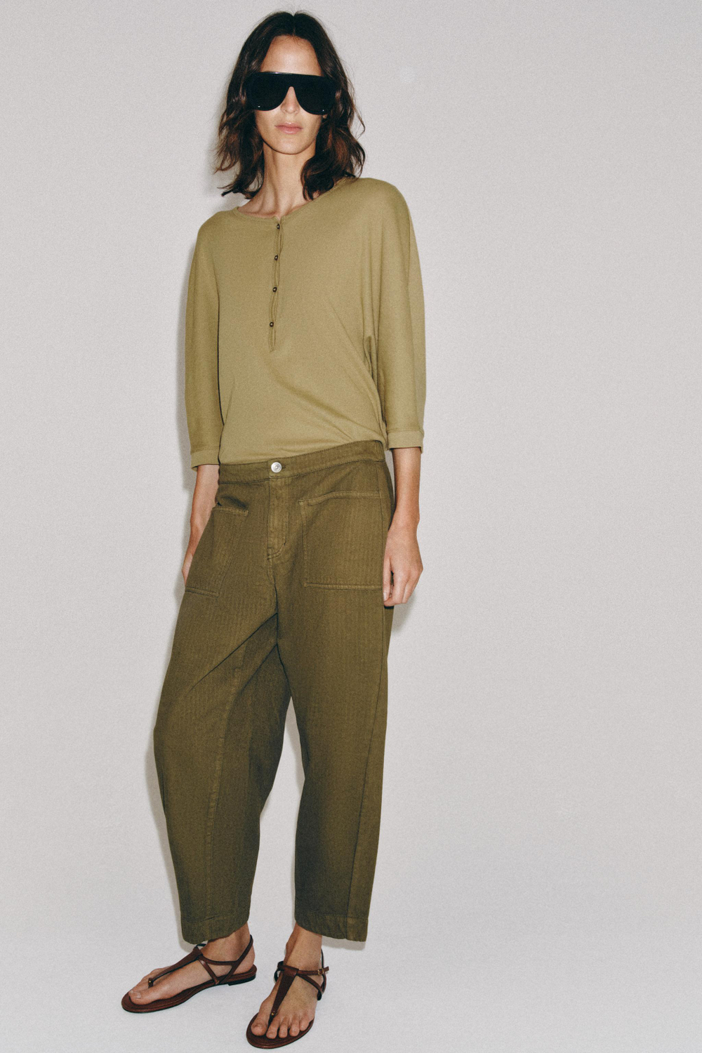 БРЮКИ BARREL — ZW COLLECTION — ZARA