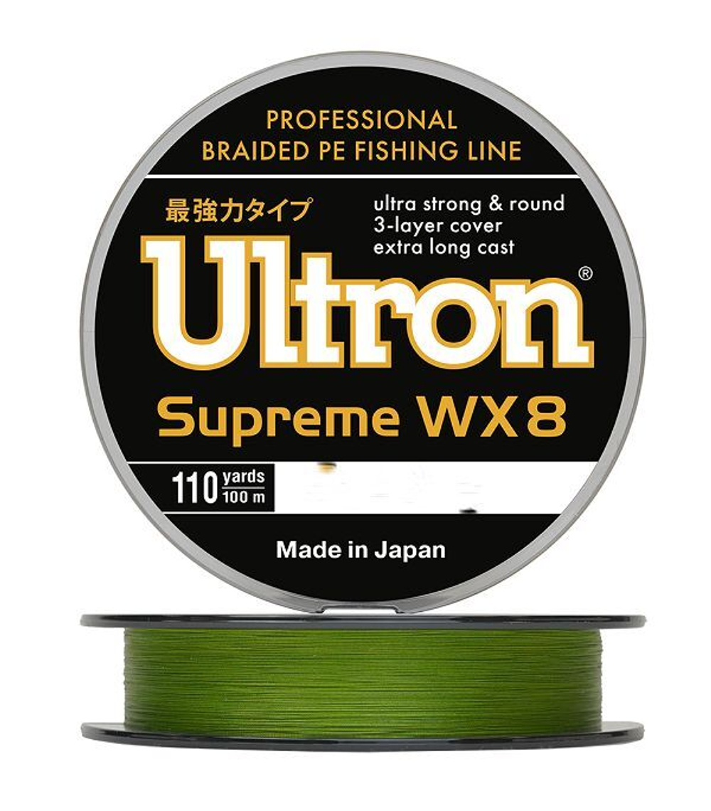 Плетеный шнур для рыбалки WX 8 Supreme 0,30мм, 30,0кг, 100м