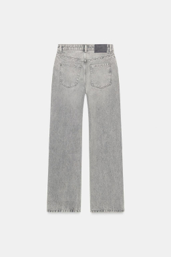 ZARA ДЖИНСЫ Z1975 REGULAR FIT LONG LENGTH С ВЫСОКОЙ ПОСАДКОЙ, СЕРЫЙ