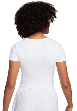 Женская теннисная футболка Nike One Fitted Dir-Fit Short Sleeve Top - белый