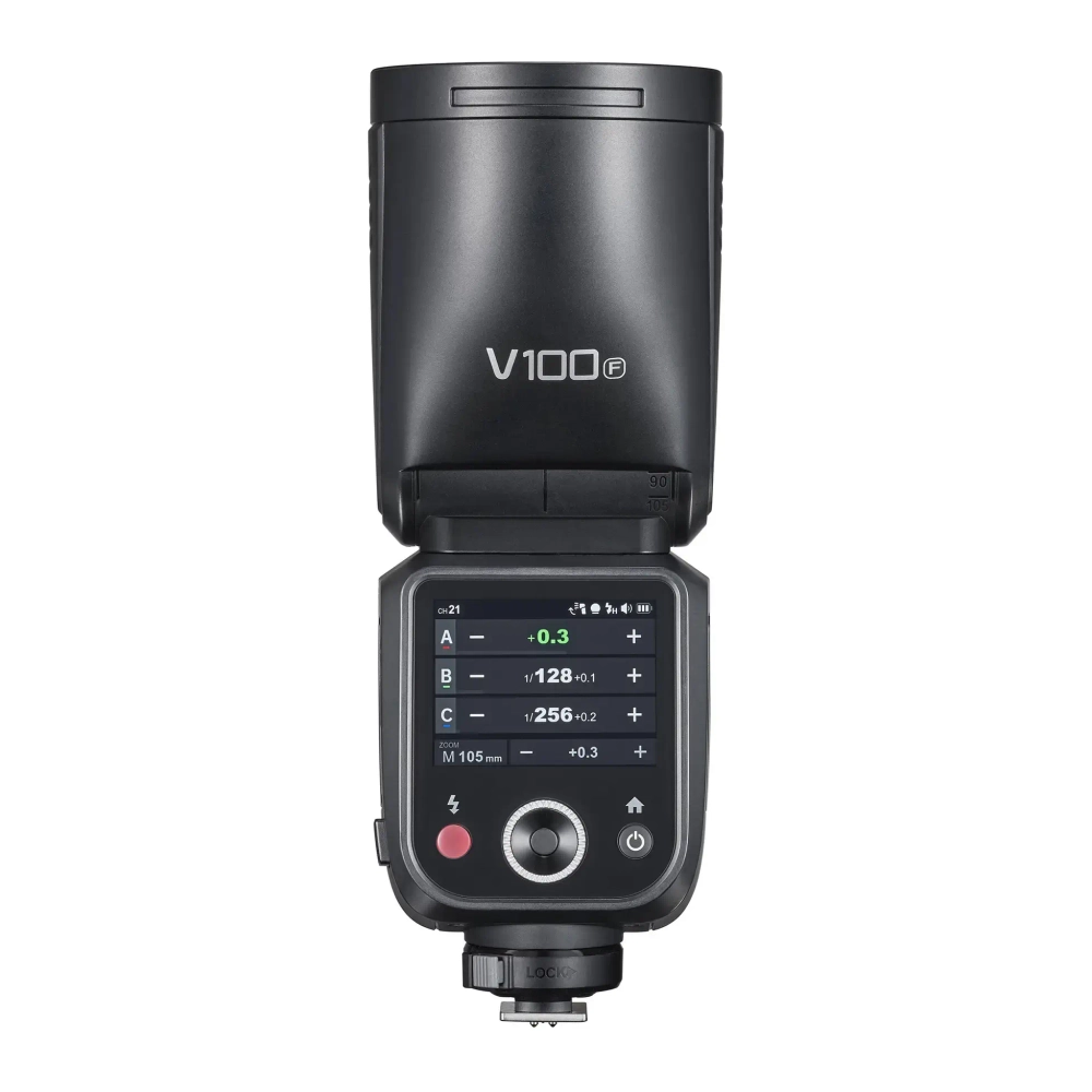 Вспышка накамерная Godox V100F TTL с круглой головкой для Fujifilm
