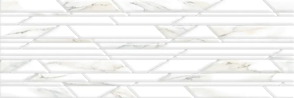 Настенная плитка ALMA Ceramica TWA11NAT014 Nativa 60x20 белая глянцевая под мрамор