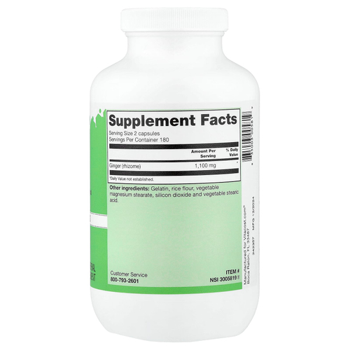 Vitacost, корень имбиря, 360 капсул (550 мг в 1 капсуле)