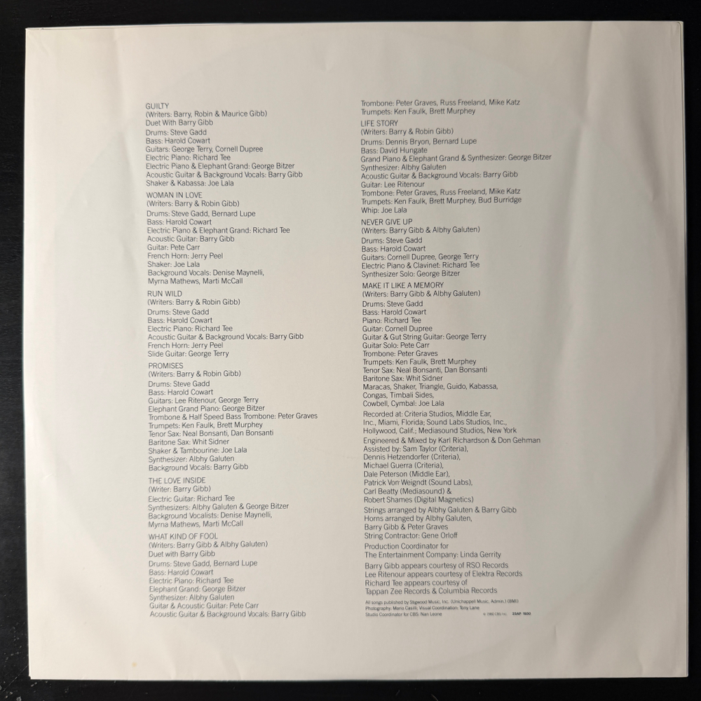 Виниловая пластинка Barbra Streisand ‎– Guilty LP
