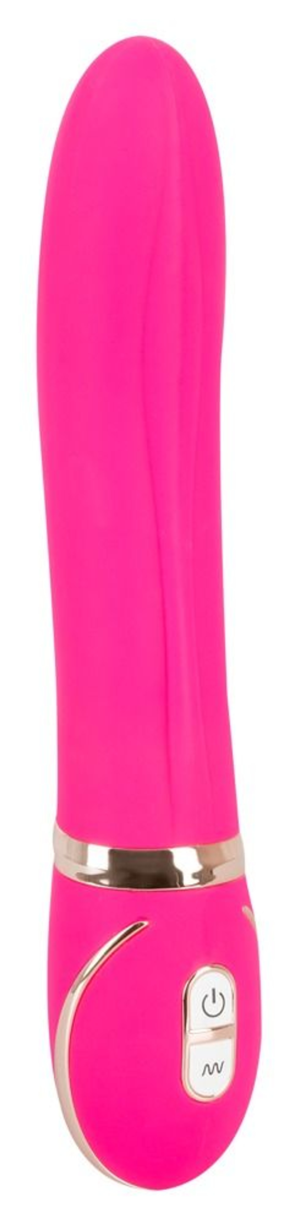 Розовый вибромассажер для точки G Glam Up Pink GR - 22 см. (Цвет: розовый)